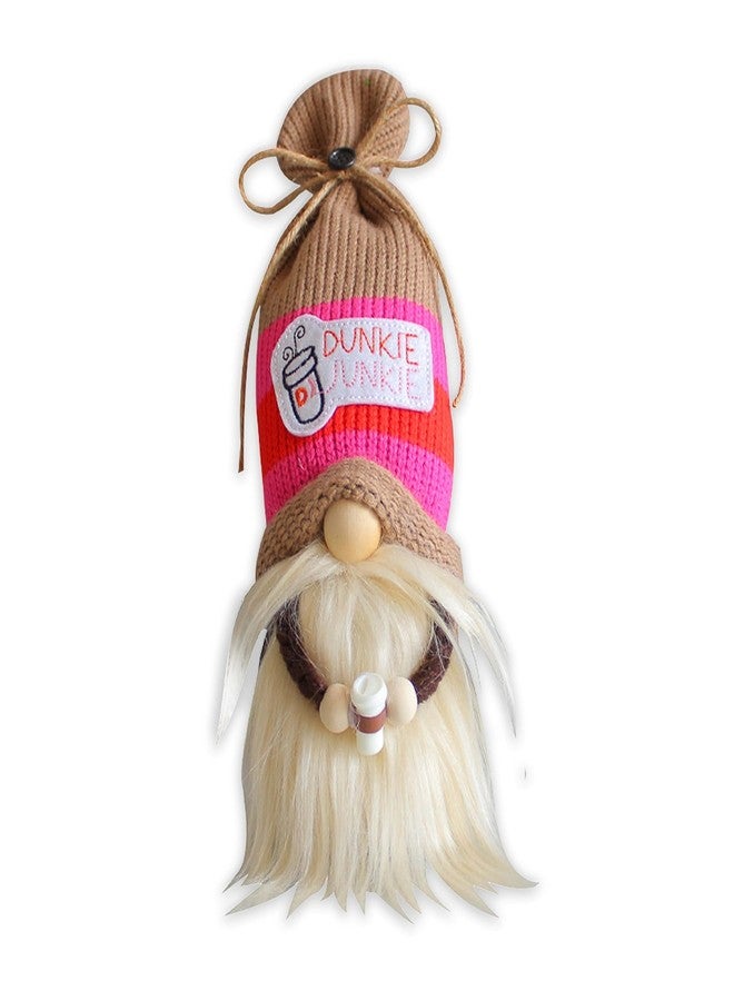 AWISBI Coffee Gnome Plush Coffee Bar Decor, Farmhouse Coffee Decor for Coffee Bar, Handmade Scandinavian Swidish Tomte Tiered Tray Kitchen Decor, Coffee Lover Gift, 10inch - Image 1